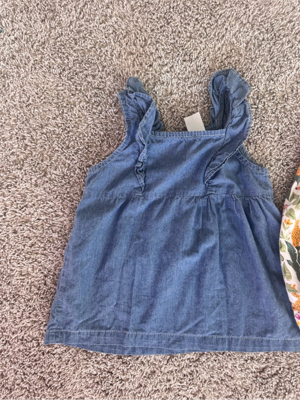 Carter’s Toddler Girl Outfit Bundle 24M Denim Top Jungle Dress Pink Shorts - Picture 11 of 13